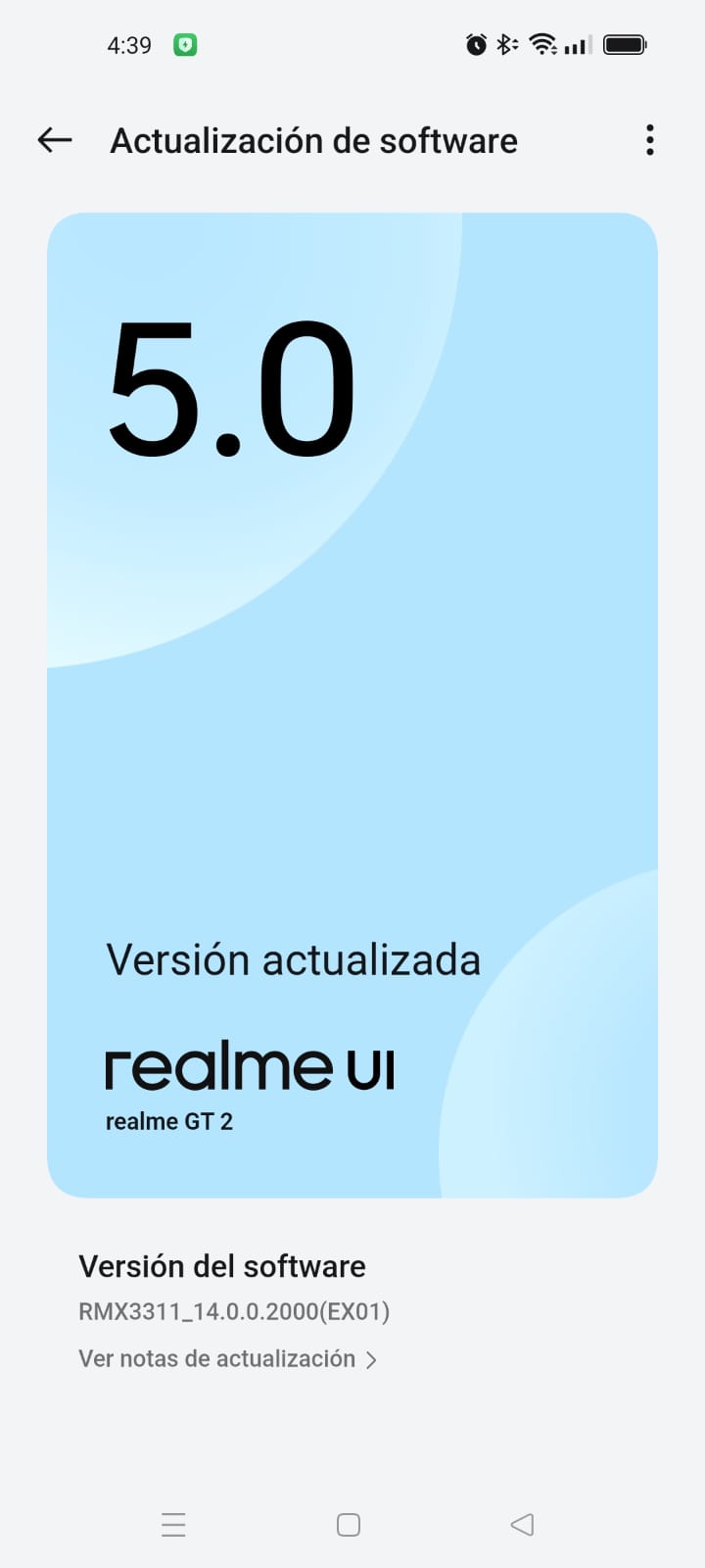Actualización a la version Realme UI 5
