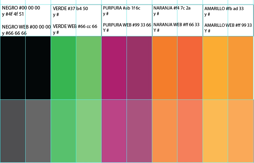 Colores corporativos para la web de Macael Turismo